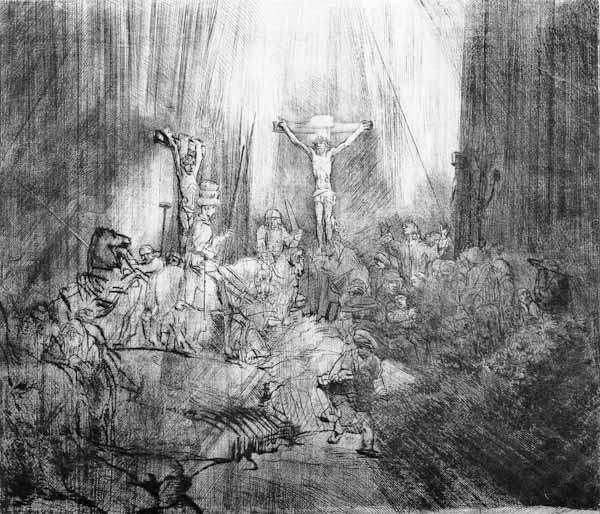 Three Crucifixes à Rembrandt Harmenszoon van Rijn