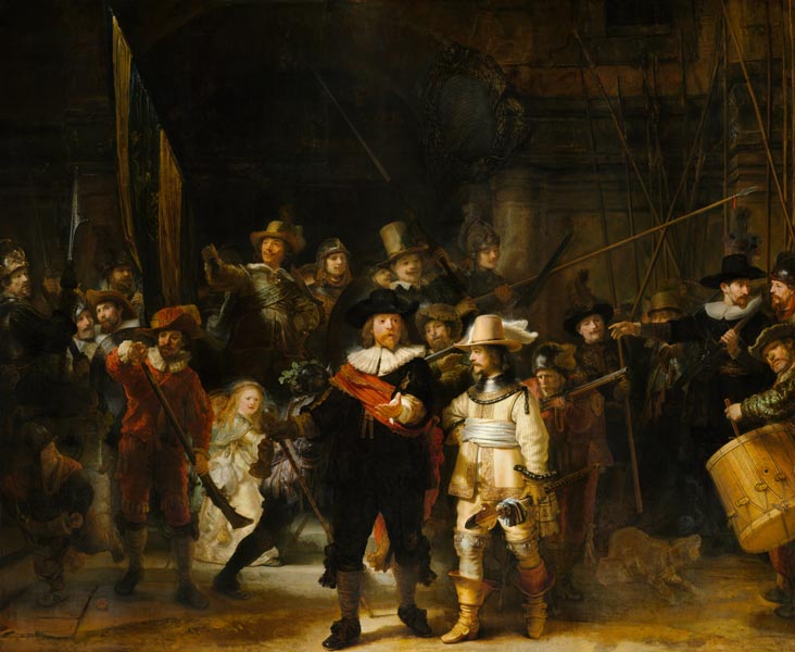La Ronde de Nuit (version coupée) à Rembrandt Harmenszoon van Rijn