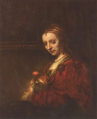 Femme avec l'oeillet à Rembrandt Harmenszoon van Rijn