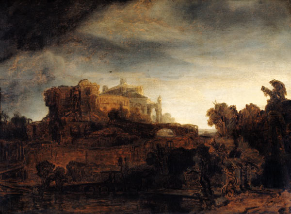 Landscape with a Chateau à Rembrandt Harmenszoon van Rijn