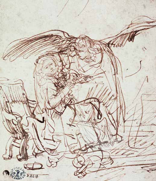 Annunciation à Rembrandt Harmenszoon van Rijn