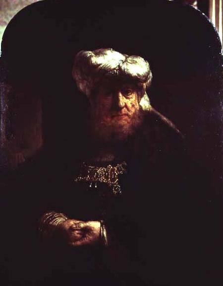 Man in Oriental Costume (possibly King Ussiah Stricken With Leprosy) à Rembrandt Harmenszoon van Rijn