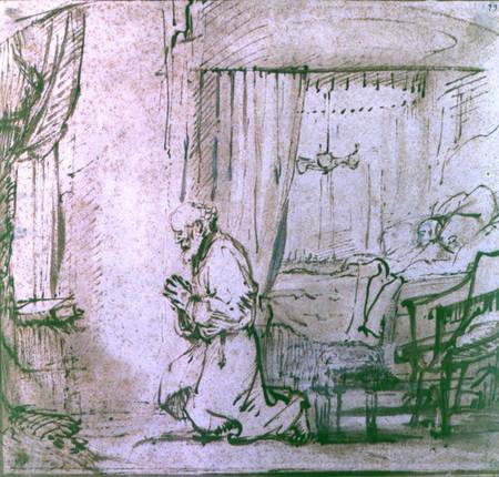 St. Peter's Prayer before the Raising of Tabitha à Rembrandt Harmenszoon van Rijn