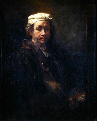 Portrait of the Artist at his Easel, 1660 (oil on canvas) à Rembrandt Harmenszoon van Rijn