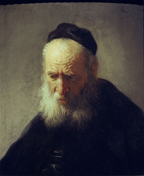 Rembrandt / Head of an old man à Rembrandt Harmenszoon van Rijn