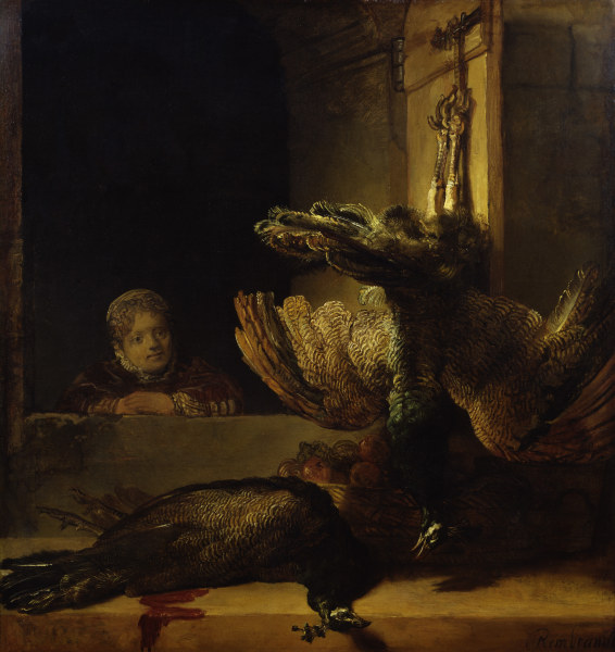 Rembrandt / Still-life with dead peacock à Rembrandt Harmenszoon van Rijn