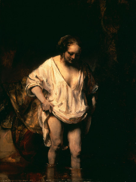 Rembrandt, Badendes M{dchen à Rembrandt Harmenszoon van Rijn