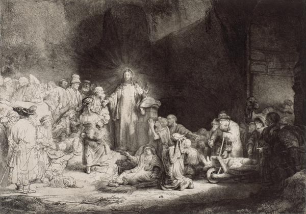 Christ healing the sick (The Hundred Guilder Print) à Rembrandt Harmenszoon van Rijn