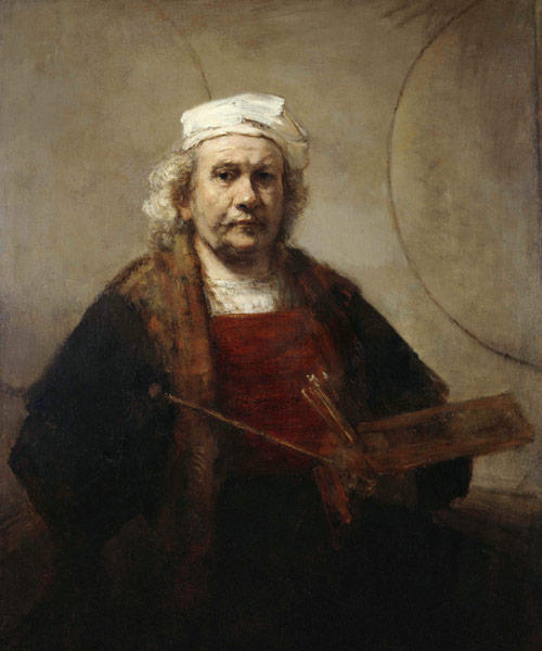 Self portrait with two circles à Rembrandt Harmenszoon van Rijn