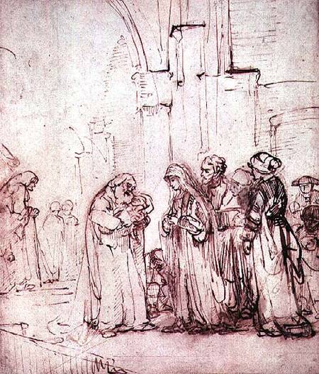 Simeon and Jesus in the Temple à Rembrandt Harmenszoon van Rijn