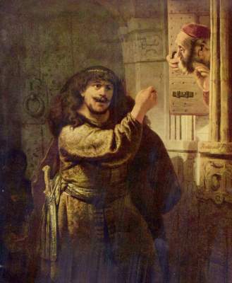 menace de Samson à son beau-père à Rembrandt Harmenszoon van Rijn