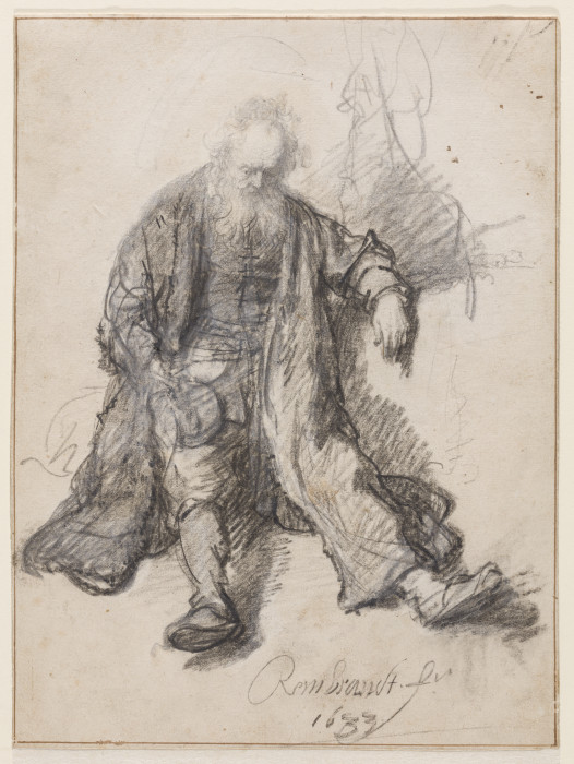 Old Man Seated (The Drunken Lot?) à Rembrandt Harmenszoon van Rijn