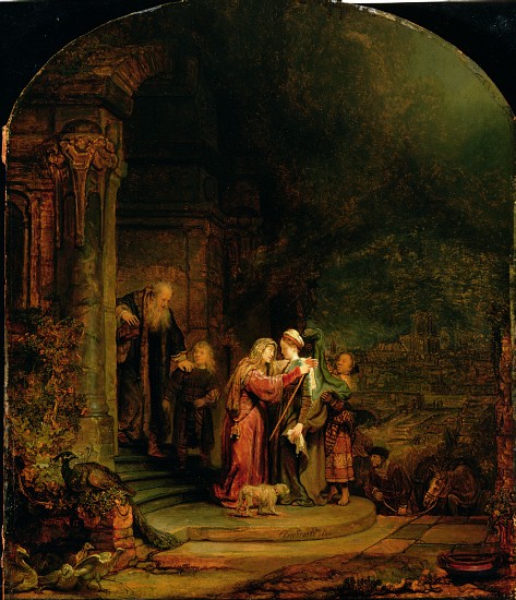 The Visitation à Rembrandt Harmenszoon van Rijn