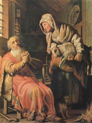 Tobias soupçonne sa femme de vol à Rembrandt Harmenszoon van Rijn
