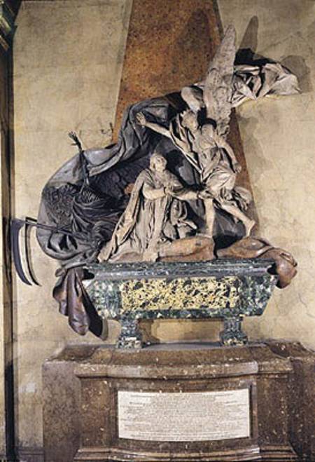 Tomb of Jean Baptiste Joseph Languet de Gergy (1675-1750) completed in 1753 (marble & stone) à Rene Michel Slodtz