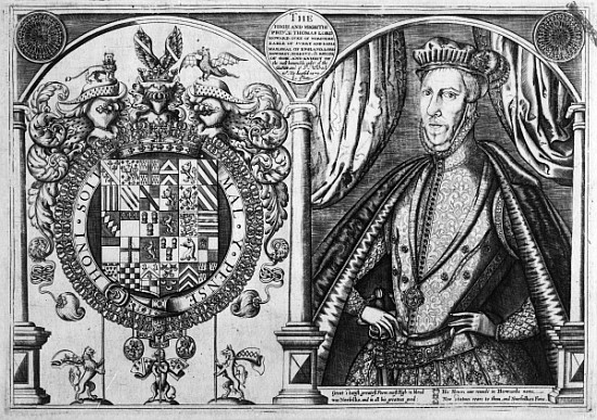 Thomas Howard, 4th Duke of Norfolk and his coat of arms à Renold Elstrack