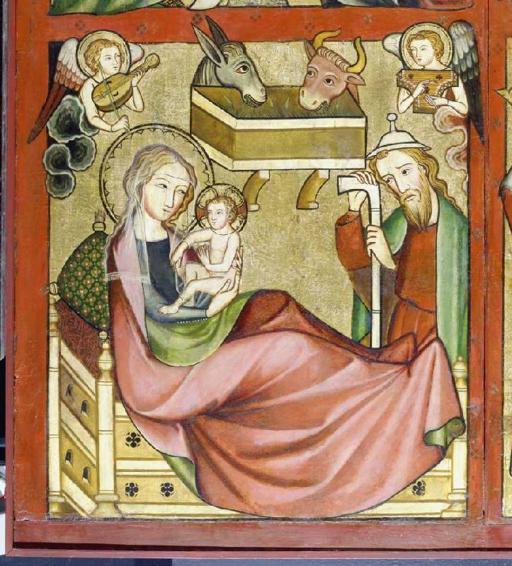 Altenberger Altar (Detail aus dem linker Flügel): Geburt Christi à rhénan Maître