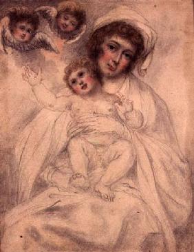 Mother and Child with Cherubs