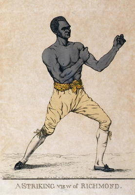 A striking view of Richmond, a portrait of the boxer, 1810 (etching) à Richard Dighton