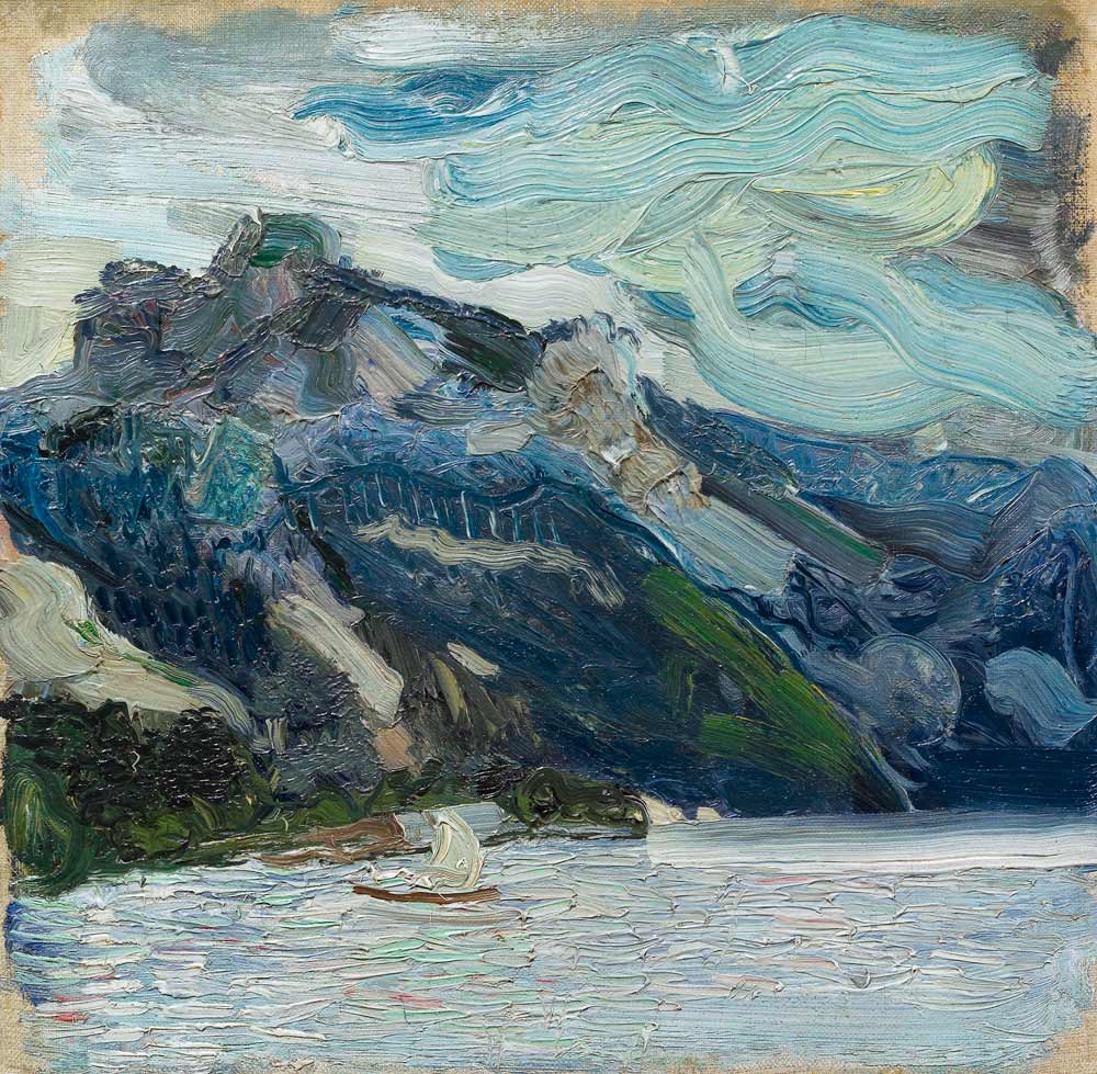 Lake Traun with Mountain Sleeping Greek à Richard Gerstl