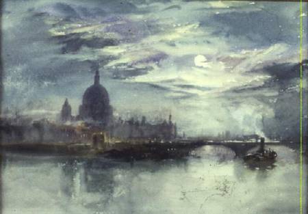 View of the Thames with St. Paul's in the Distance à Richard Henry Wright