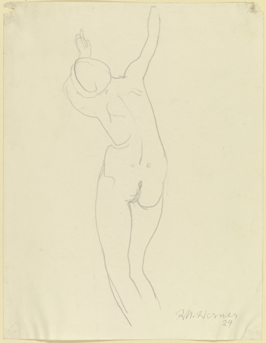 Female nude, standing à Richard Martin Werner