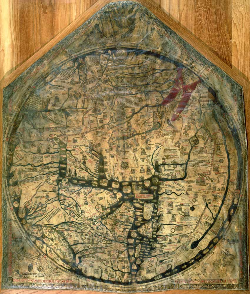 Mappa Mundi, c.1290 (vellum) à Richard of Haldingham