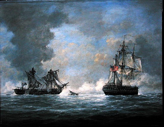 The action between U.S Frigate ''United States'' and the British frigate ''Macedonian'' off the Cana à Richard  Willis