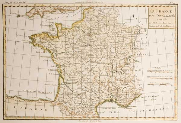 Map of France à Rigobert Bonne