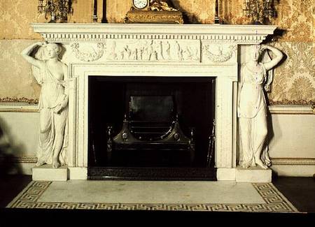 The fireplace in the state drawing room à Robert Adam