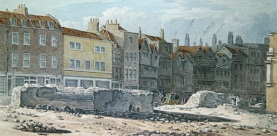 View of the Remains of Old London Wall à Robert Blemell Schnebbelie