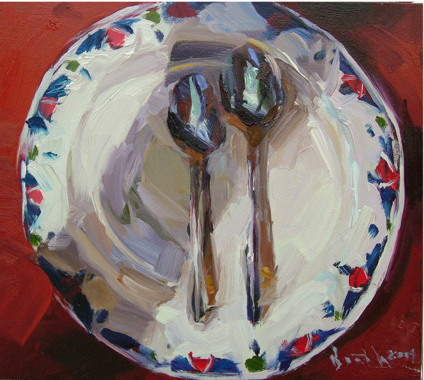 Two Spoons and a Plate à ROBERT BOOTH CHARLES ROBERT BOOTH CHARLES