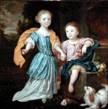 Portrait of a Young Girl and Boy, said to be the children of Sir William Reynolds Lloyd à Robert Byng ou Bing