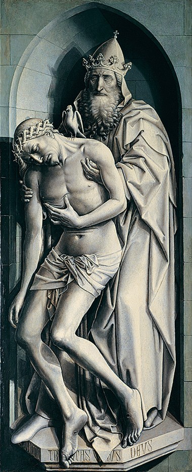 The Flémalle Panels: The Holy Trinity à Robert Campin