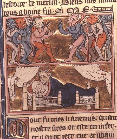 Ms Fr. 95 f.113v Council of Demons à Robert de Boron