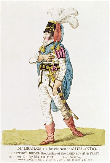 M.John Braham (1777-1856) the character of Orlando à Robert Dighton