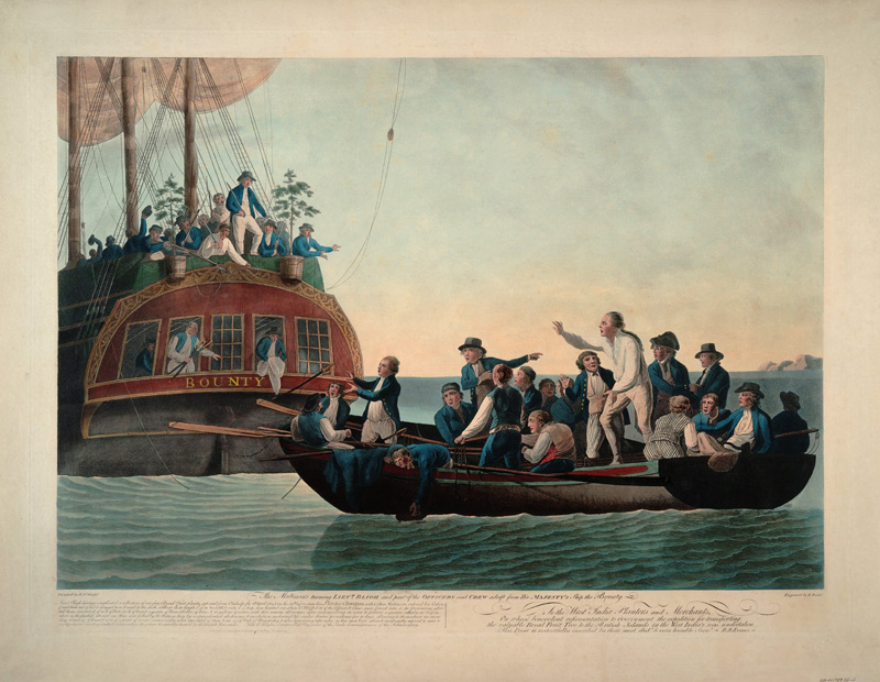 The Mutiny on the Bounty on 28 April 1789 à Robert Dodd