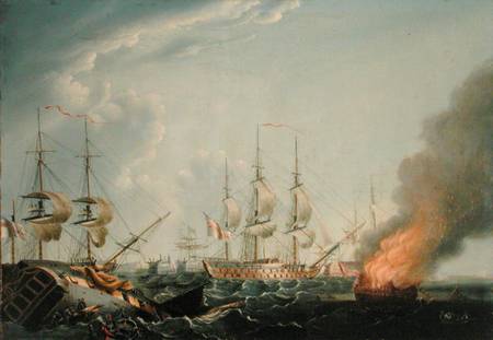 Morning after the Battle of the Nile à Robert Dodd