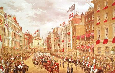 Wedding Procession of Edward, Prince of Wales and Princess Alexandra Driving through the City at Tem à Robert Dudley