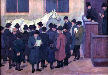 Horse Sale at the Barbican à Robert Polhill Bevan