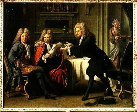 Bodin, the King's Doctor, in the Company of Dufresny and Crebillon at the House in Auteuil à Robert Tournieres