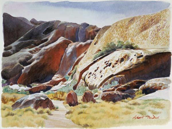 Aspects of Uluru (Ayers Rock), Australia (w/c)  à Robert  Tyndall