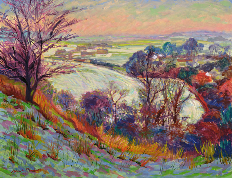 The Downs in Winter  à Robert  Tyndall