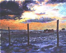 Dusk on the Downs in Winter, 1996 