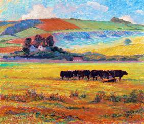 Evening Cattle, Cuckmere Valley, Sussex 