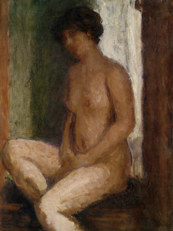 Seated Nude Against the Light à Roderic O'Conor