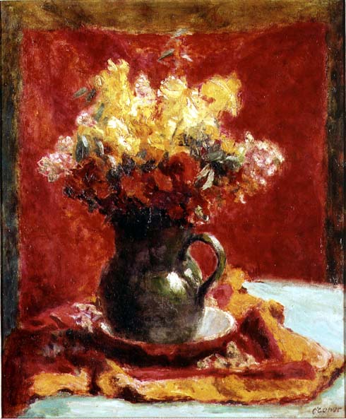 Green Jug with Flowers (oil on canvas)  à Roderic O'Conor