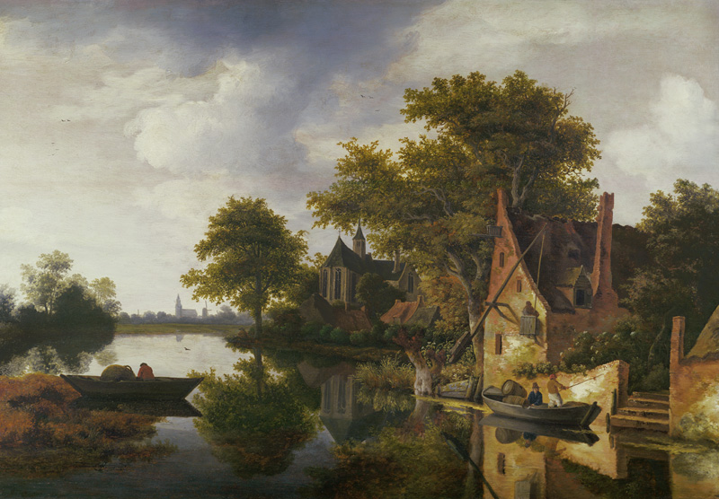 River Landscape à Roelof van Vries