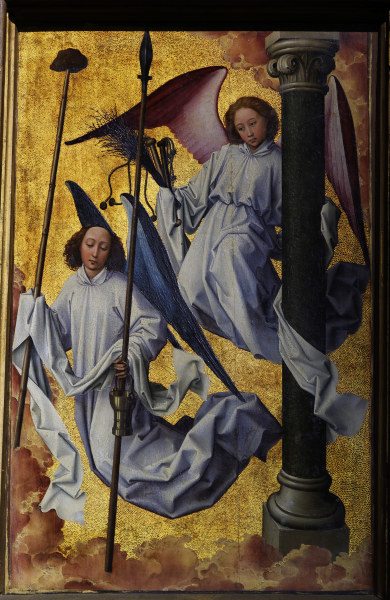 R.v.d.Weyden, Angels,instruments Passion à Rogier van der Weyden