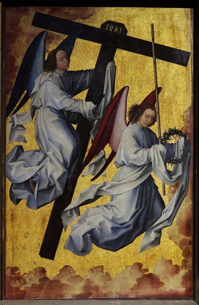 R.v.d.Weyden, Angels,instruments Passion à Rogier van der Weyden
